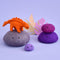 DASHDU - Scientific Stegosaurus - Mini Orange Felt Dinosaur